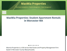 Tablet Screenshot of maxmiaproperties.com